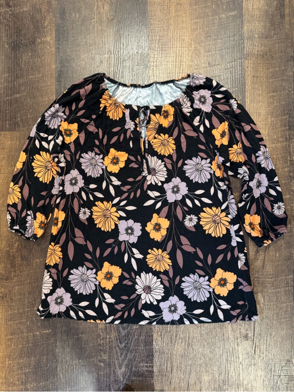 LuLaRoe Black and Orange Blouse